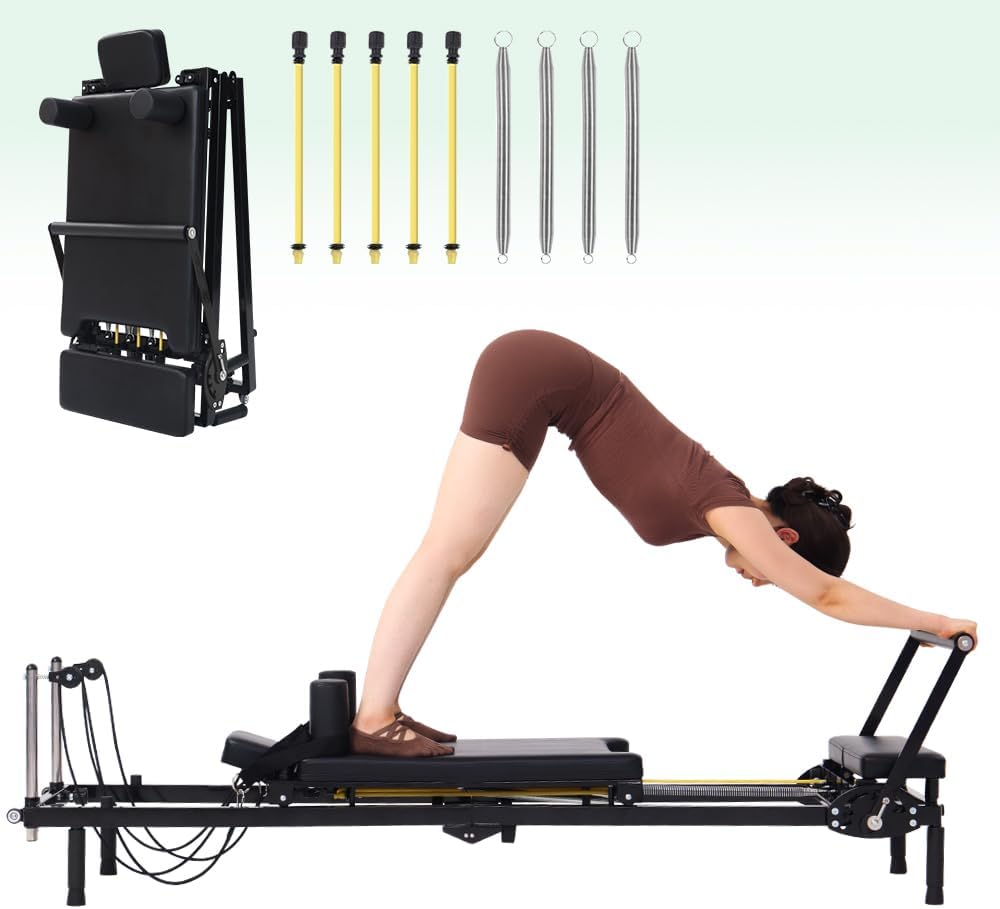 Home Gym Pilates - Machine de Pilates pliable, résistance 2-en-1