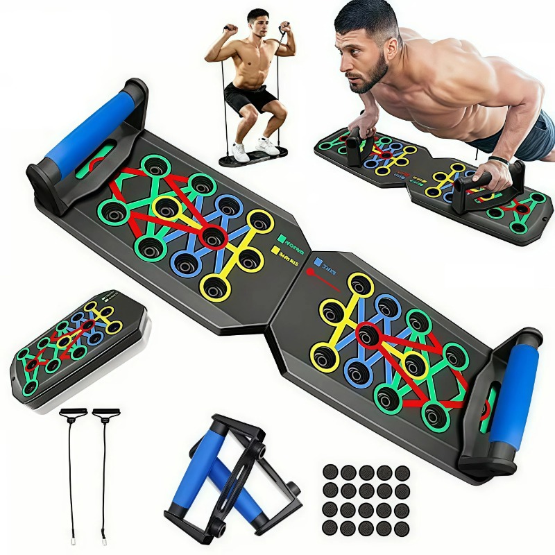 Home Gym Hyrox - Planche de musculation pliable avec bandes